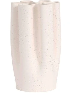 Hope Vase Speckle 28cm in Cream
