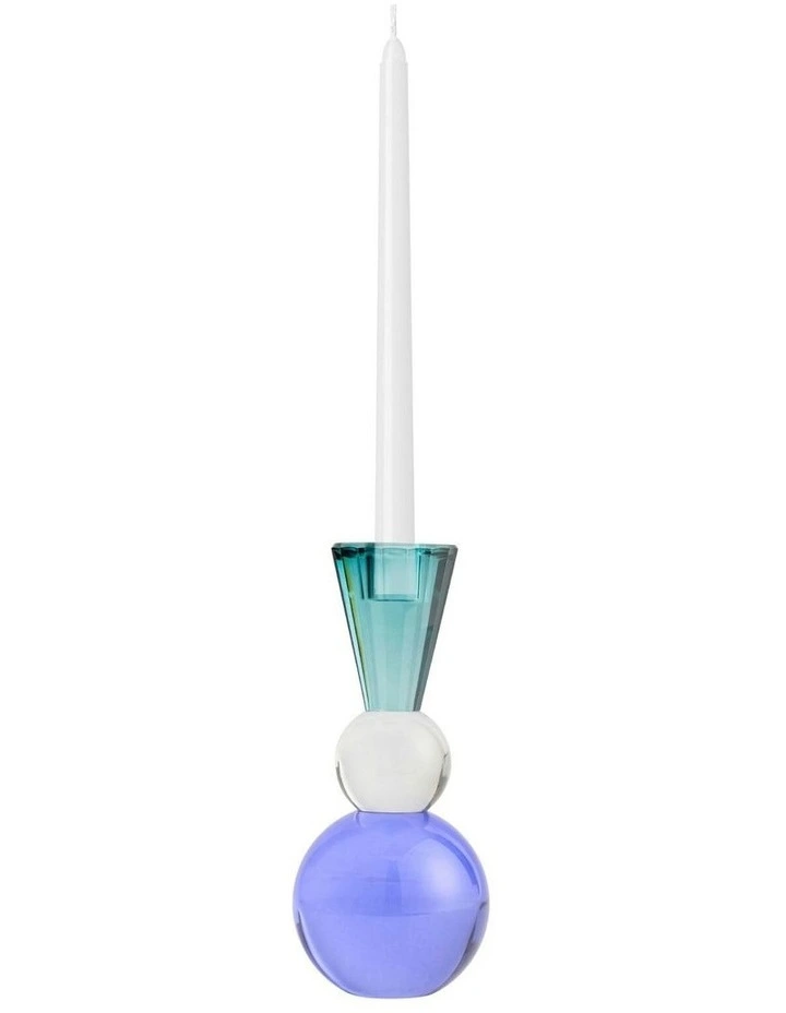 Nora Candle Holder 22cm in Blue image 1