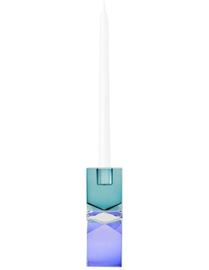 Alma Candle Holder 13.5cm in Green/Blue image 2