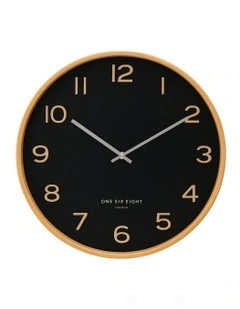Wallace 41cm Silent Wall Clock in Black