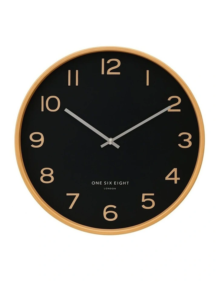 Wallace 41cm Silent Wall Clock in Black image 1