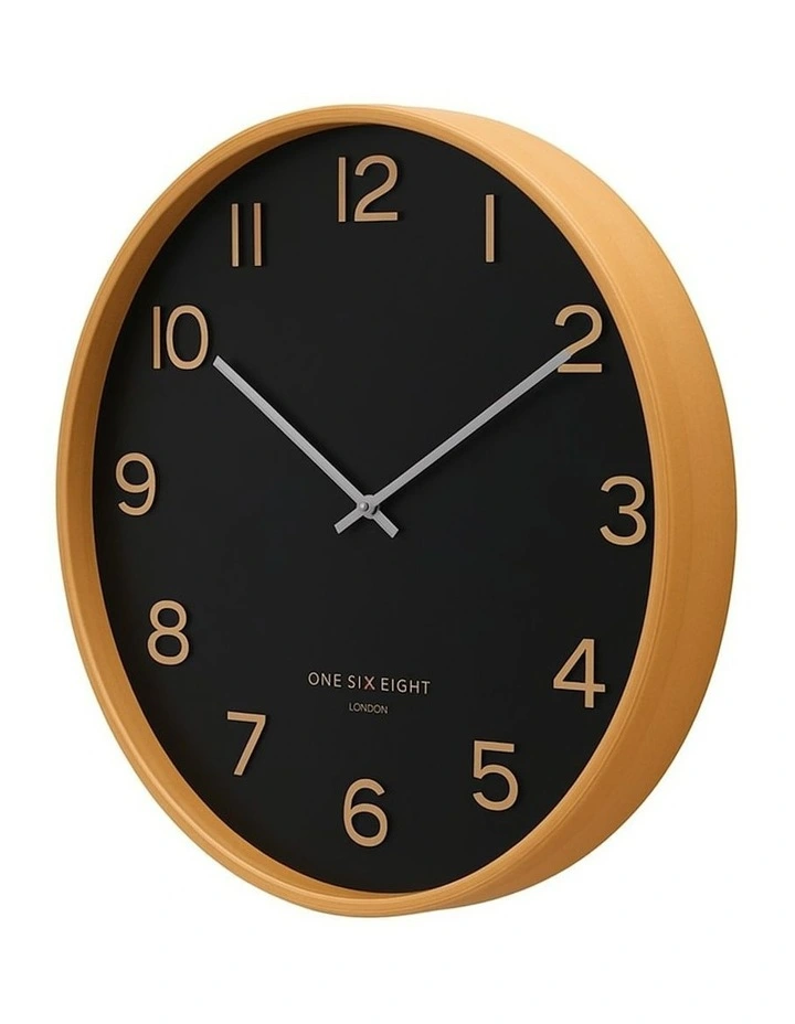 Wallace 41cm Silent Wall Clock in Black image 2