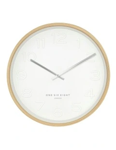 Bella 41cm Silent Wall Clock in White