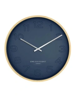 Bella 41cm Silent Wall Clock in Ocean Blue