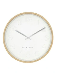Bella Silent Wall Clock 53cm in White