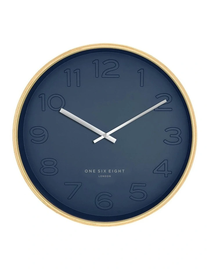 Bella 53cm Silent Wall Clock in Ocean Blue image 1