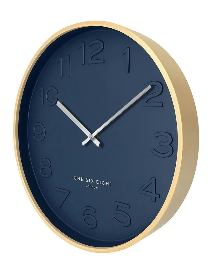 Bella 53cm Silent Wall Clock in Ocean Blue image 2