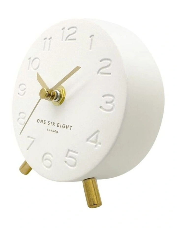 Ariel Silent Mantel Clock in White image 2