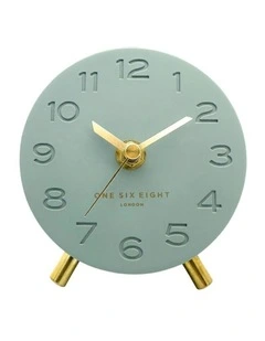 Ariel Silent Mantel Clock in Sage Green