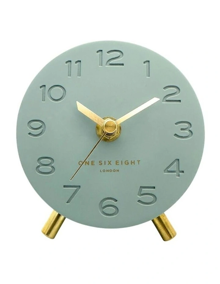 Ariel Silent Mantel Clock in Sage Green image 1