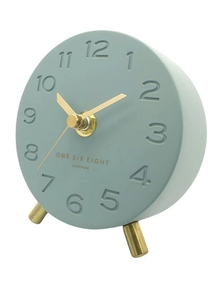 Ariel Silent Mantel Clock in Sage Green image 2