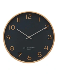 Wallace Petrol Silent Wall Clock 30cm in Blue
