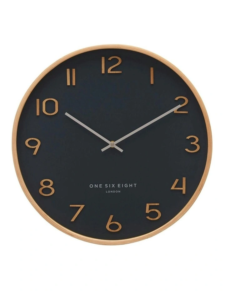 Wallace Petrol Silent Wall Clock 30cm in Blue image 1