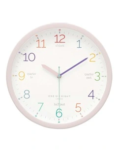 Learn The Time Silent Wall Clock 30cm in Blush