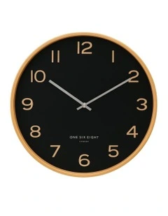 Wallace Silent Wall Clock 53cm in Black