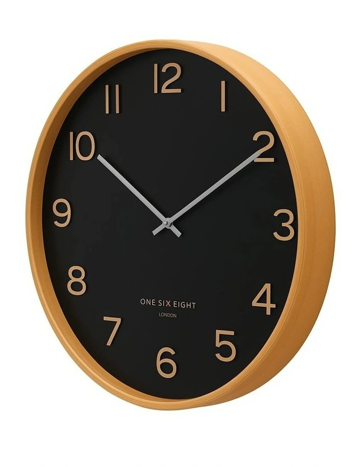Wallace Silent Wall Clock 53cm in Black image 2