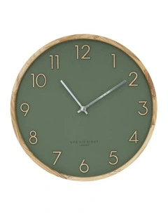 Scarlett Silent Wall Clock 35cm in Olive Green