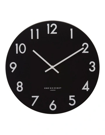 JACKSON Black 30cm Silent Wall Clock