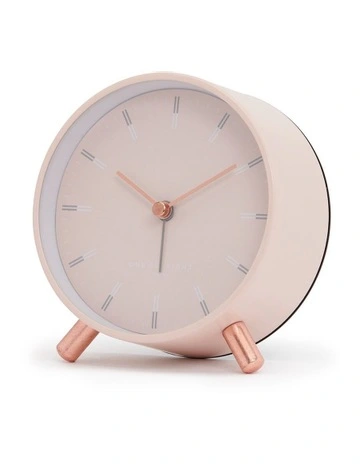 Ellie Silent Alarm Clock in Blush