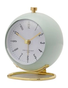 Grace Sage Silent Alarm Clock in Sage Green