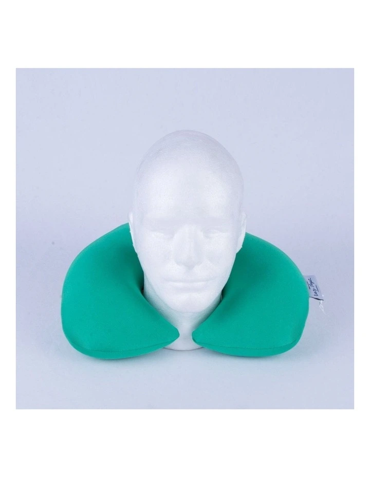 2 Ways Reversible Microfibre Travel Pillow in Green image 6