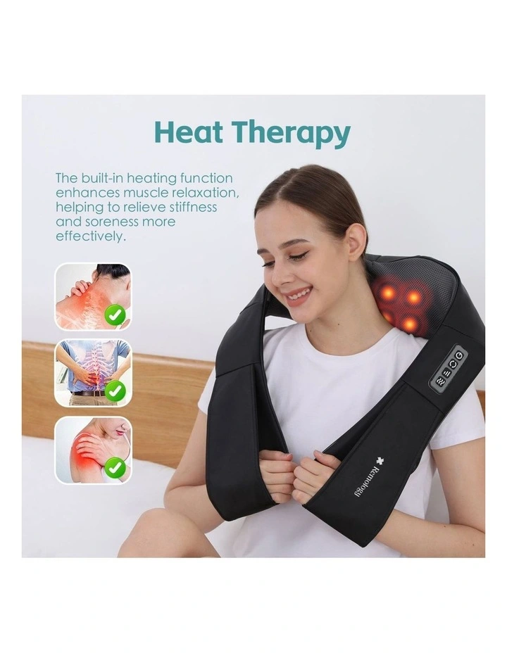 Heated Shiatsu Neck and Shoulder Massager with Heat Electric Deep Tissue Massager image 2