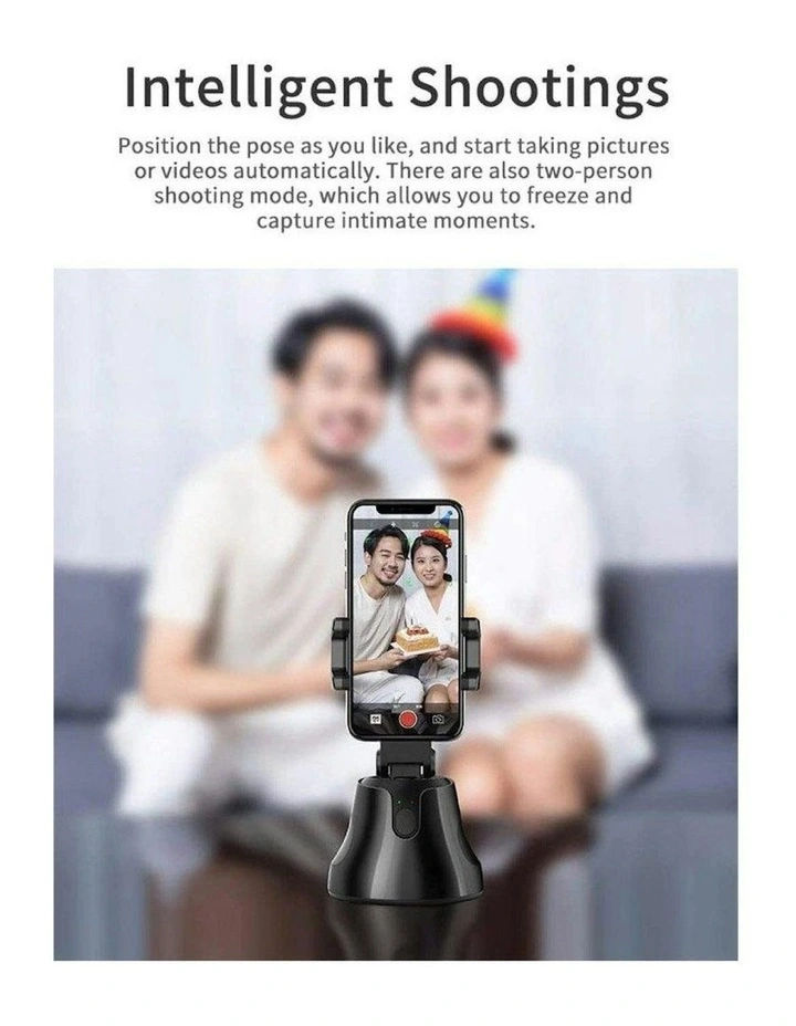 Clevinger Shot Vlogging Auto Tracking Smart Phone Holder In Black MYER