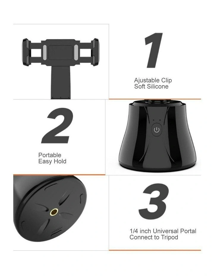 Clevinger Shot Vlogging Auto Tracking Smart Phone Holder In Black MYER