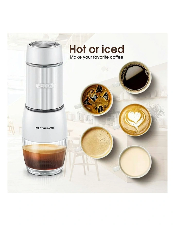 Living Today Portable Hand Press Espresso Coffee Machine In White MYER