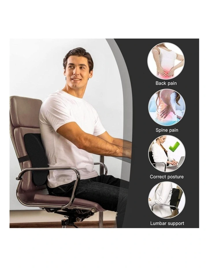 Bamboo Memory Foam Lumbar Support Cushion image 4