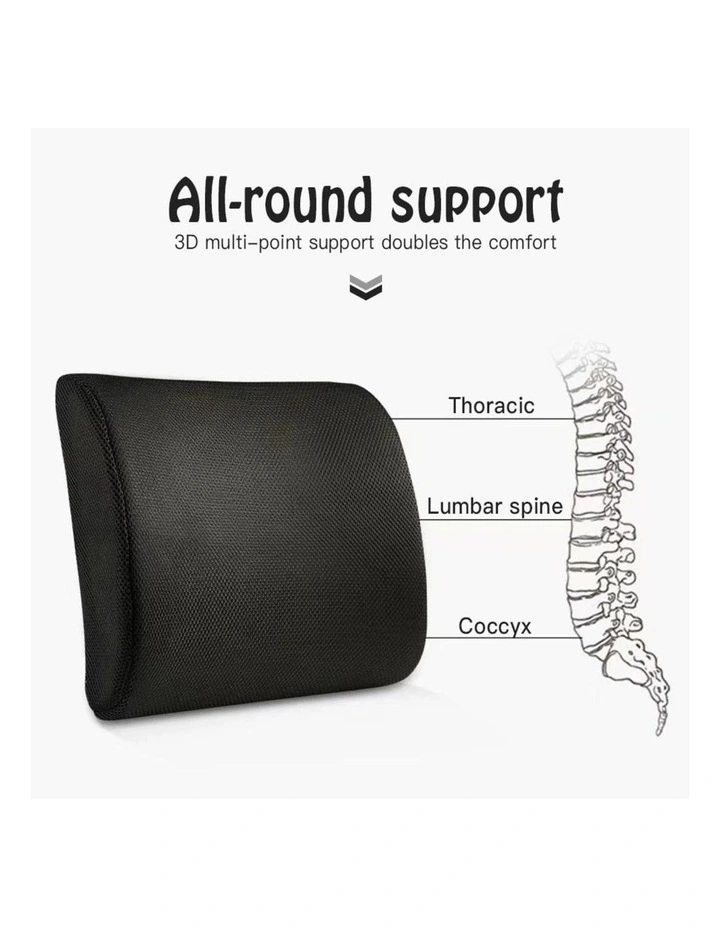 Bamboo Memory Foam Lumbar Support Cushion image 6