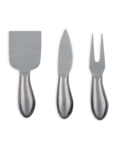 Belmont Stainless Steel Cheese Knife Set 3 Piece in Silver