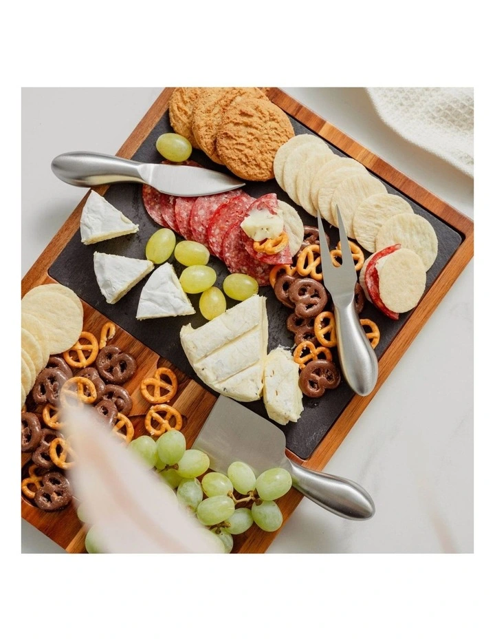 Belmont Stainless Steel Cheese Knife Set 3 Piece in Silver image 6