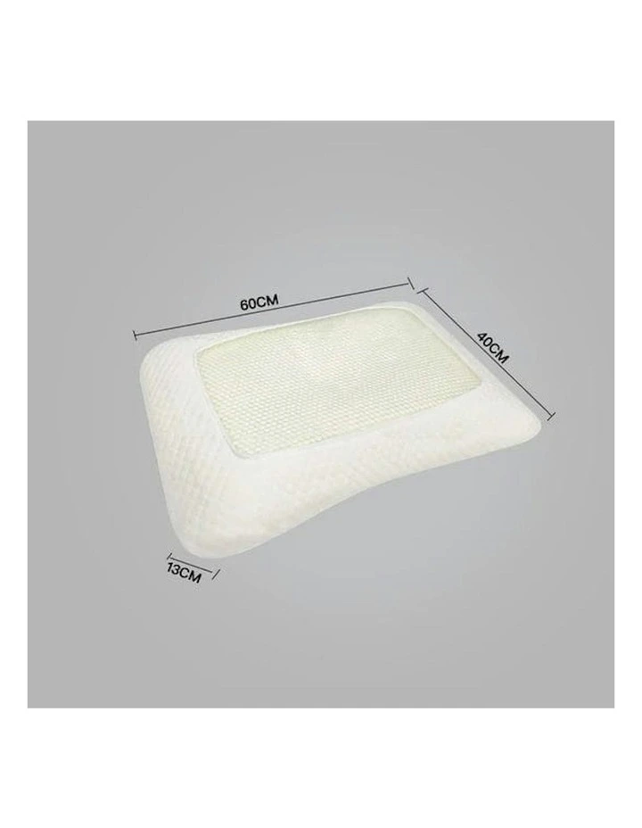 Premium Cool Gel Neck Relief Memory Foam Pillow in White image 5