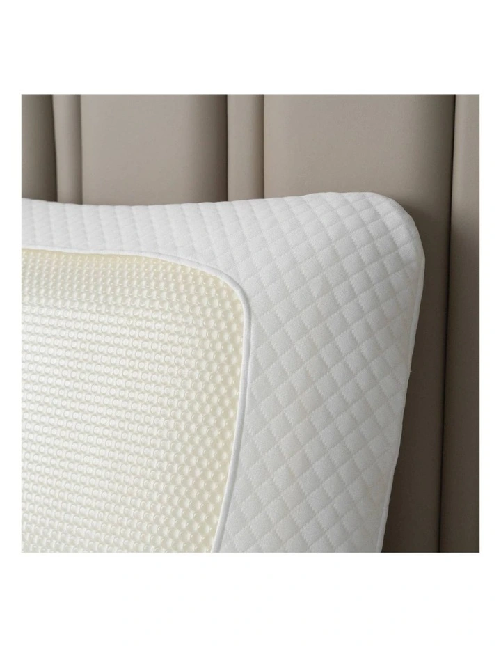 Premium Cool Gel Neck Relief Memory Foam Pillow in White image 6