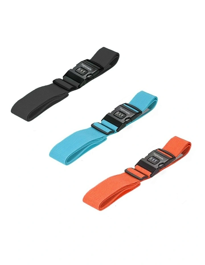 3 Dial Travel Bag Strap Random Color in Black image 3