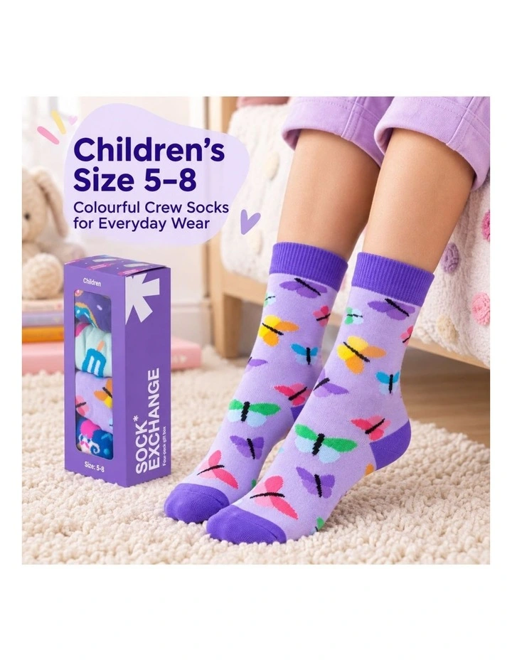 Socks Gift Box 4 Pairs Exchange Kids in Assorted image 3