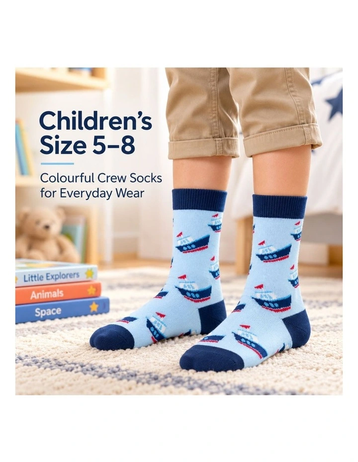 Socks Gift Boxed 4 Pairs in Multi image 3