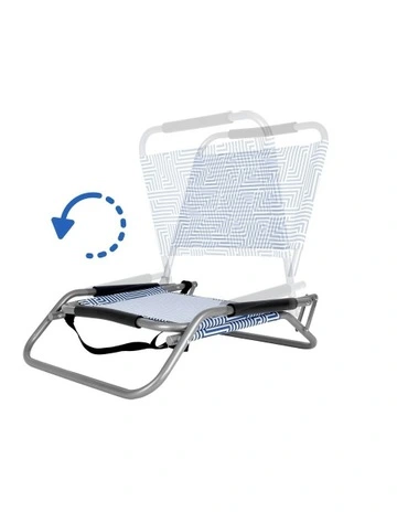 Foldable Beach Chair 2 Piece in Blue