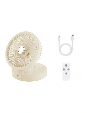 Usb Rechargeable Auto Oscillation Tilt in Cream