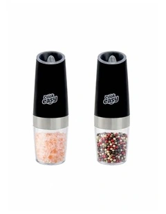 Gravity Sensor Electric Salt and Pepper Spice Grinder 2 Pieces