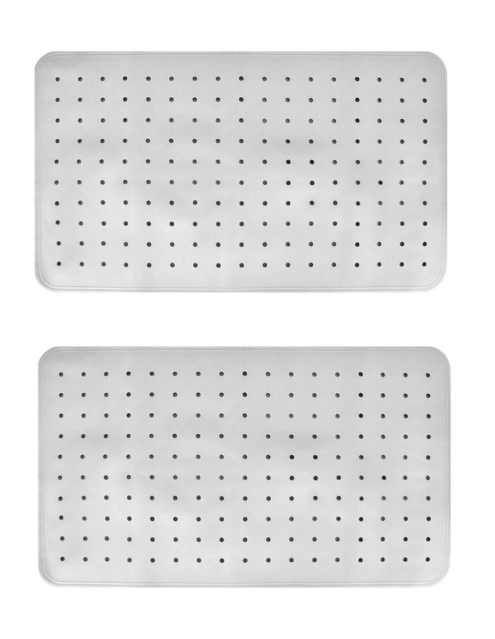 Anti-Slip Grip Shower Mat 70x40cm 2 Pieces in Grey image 3