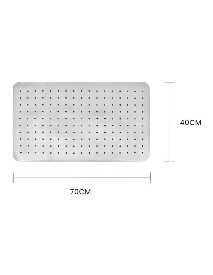 Anti-Slip Grip Shower Mat 70x40cm 2 Pieces in Grey image 5