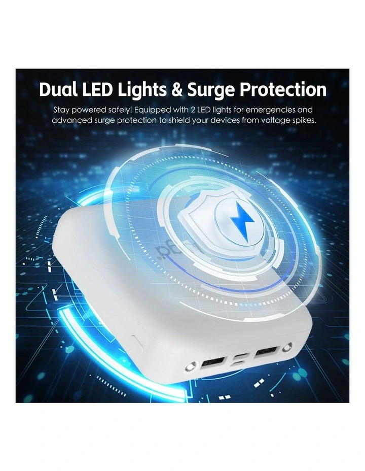 Fast Charge Power Bank With 4 Built-In Cables And LED Lights 5000MAH image 4