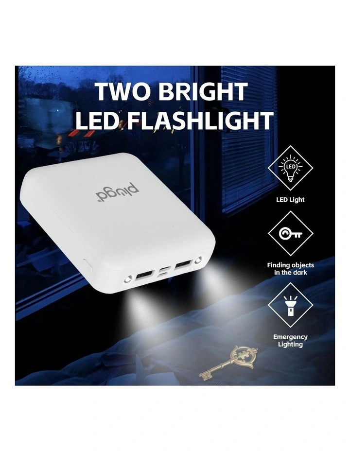 Fast Charge Power Bank With 4 Built-In Cables And LED Lights 5000MAH image 5