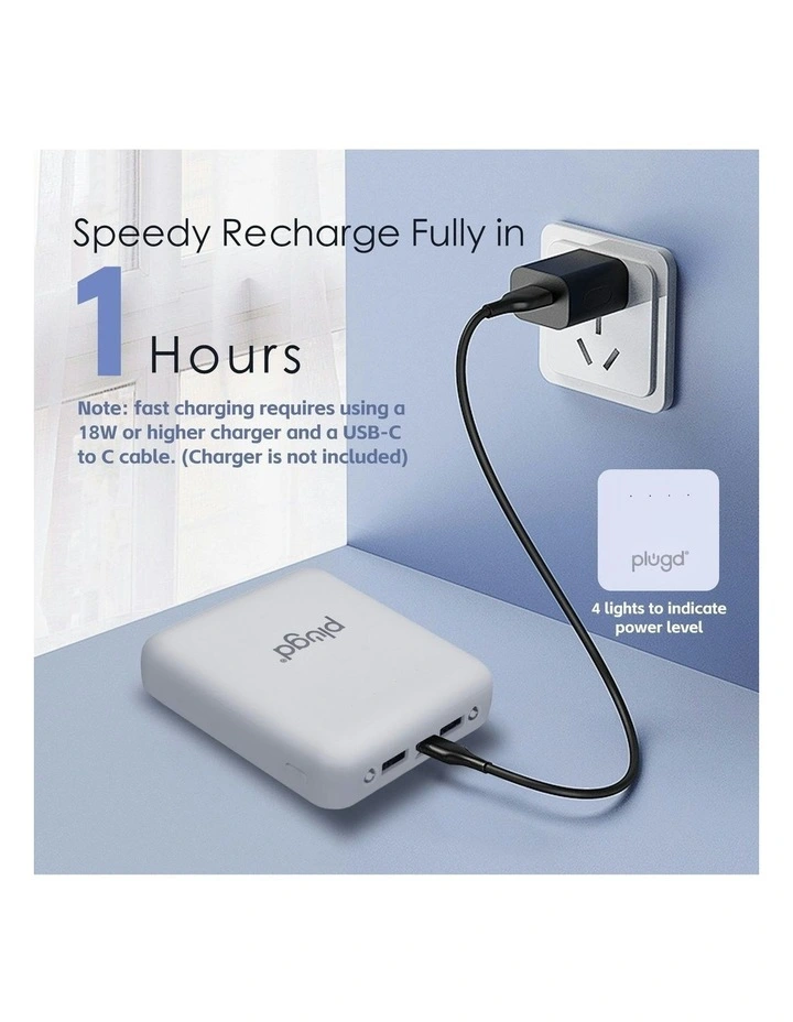 Fast Charge Power Bank With 4 Built-In Cables And LED Lights 5000MAH image 7