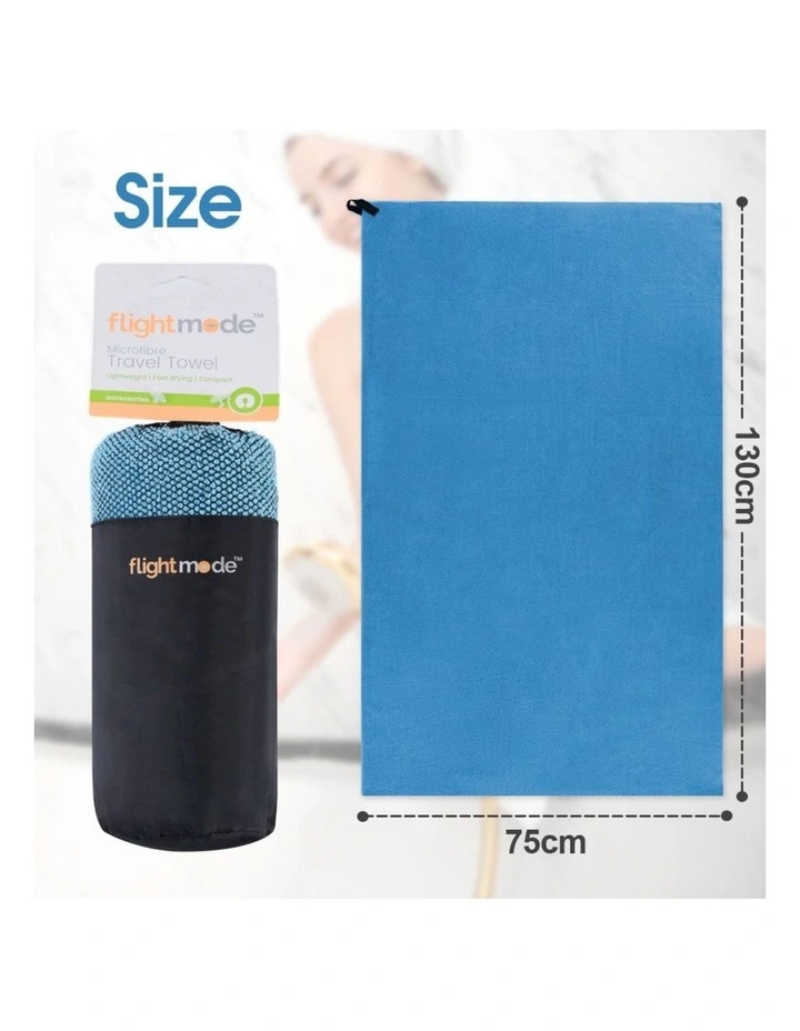 Microfibre Travel Towel in Blue image 2