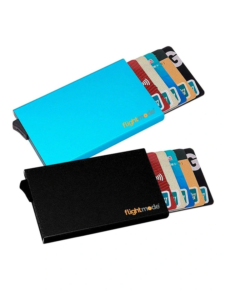 Aluminium RFID Blocking Pop-up Card Holder in Blue image 2