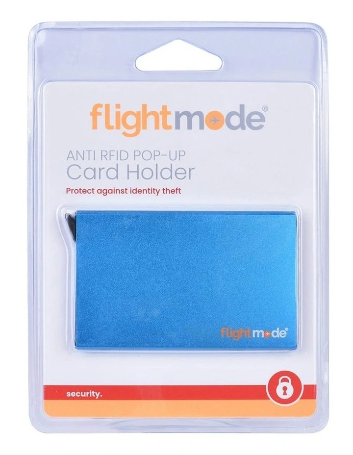 Aluminium RFID Blocking Pop-up Card Holder in Blue image 5