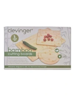 Bamboo Cutting Board 3 Piece Set in Beige